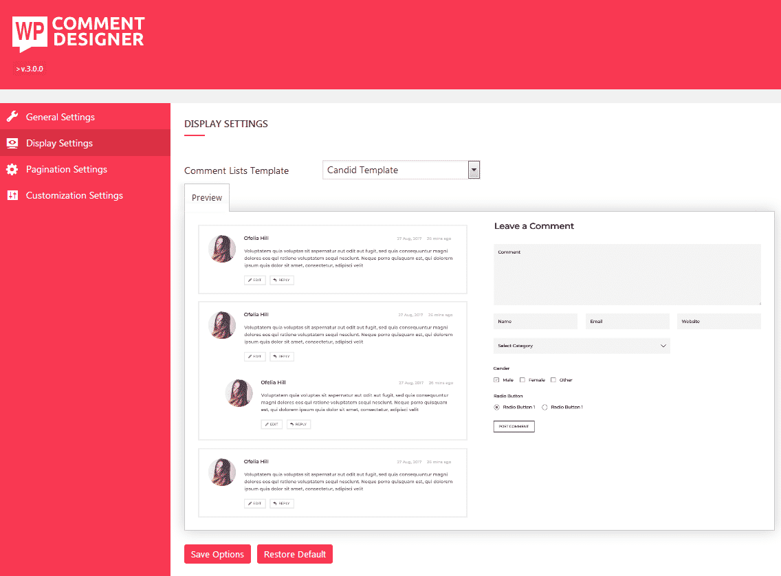 How to create an attractive comment section in WordPress? (Step by Step Guide) WP Comment Designer: Display Settings