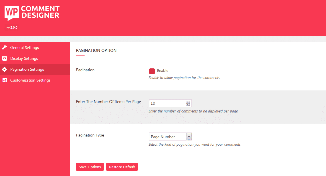How to create an attractive comment section in WordPress? (Step by Step Guide) WP Comment Designer: Pagination Settings
