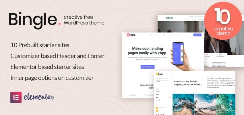 Bingle - FREE Multipurpose WordPress Theme 2021 Review Bingle - Free Multipurpose WordPress Theme Review