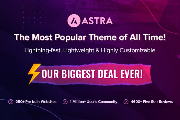 50+ Crazy Black Friday and Cyber Monday WordPress Deals 2020 Astra Pro - Black Friday & Cyber Monday Deal