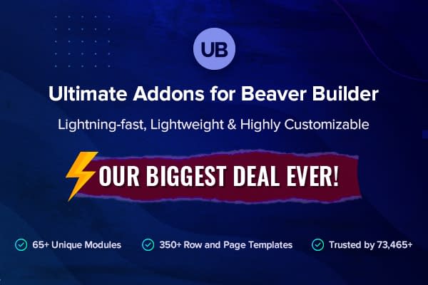 50+ Crazy Black Friday and Cyber Monday WordPress Deals 2020 Ultimate Addons for Beaver Builder - Black Friday & Cyber Monday Deal