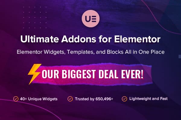 50+ Crazy Black Friday and Cyber Monday WordPress Deals 2020 Ultimate Addons for Elementor - Black Friday & Cyber Monday Deal