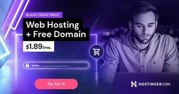 50+ Crazy Black Friday and Cyber Monday WordPress Deals 2020 Hostinger - Black Friday & Cyber Monday Deal