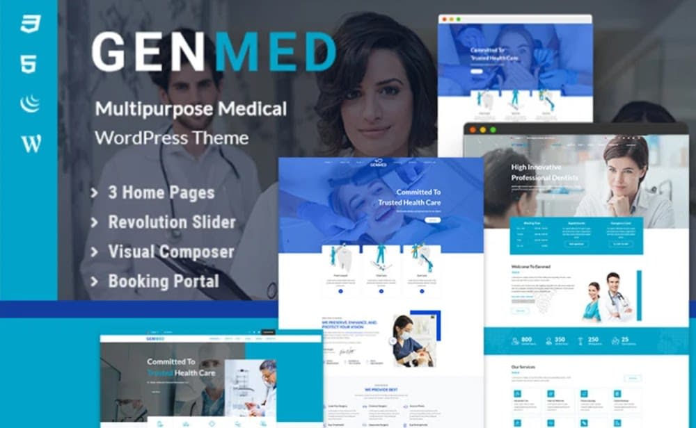Coding Is Not a Barrier: Top 10 WordPress Themes With Visual Composer Genmed - Multipurpose Medical WordPress Theme