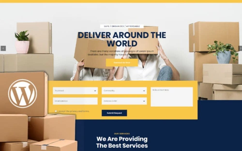 Coding Is Not a Barrier: Top 10 WordPress Themes With Visual Composer Nescobee - Movers WordPress Theme