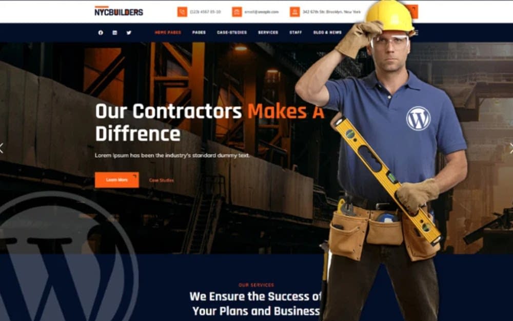 Coding Is Not a Barrier: Top 10 WordPress Themes With Visual Composer NYC Builders - Building Construction WordPress Theme
