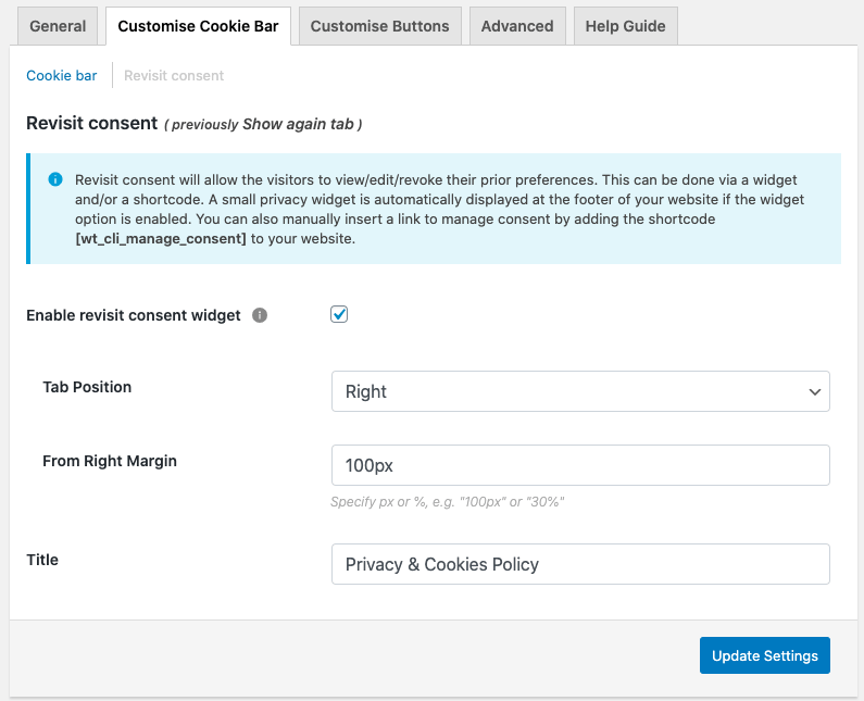 GDPR Cookie Consent WordPress Plugin Review Option to Revisit/Revoke consent