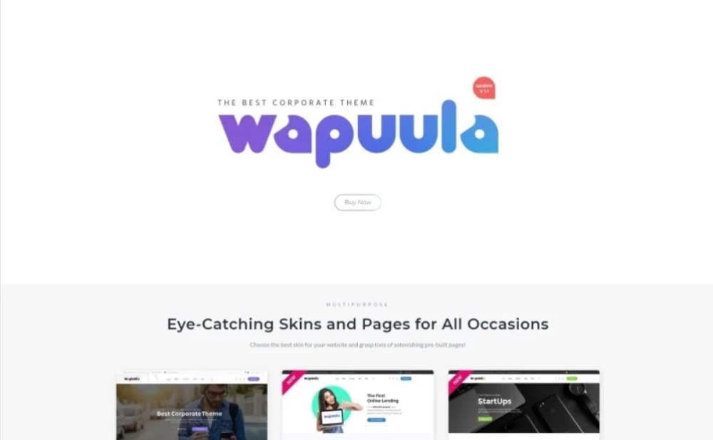 Coding Is Not a Barrier: Top 10 WordPress Themes With Visual Composer Wapuula - Multipurpose Corporate WordPress Themes With Visual Composer