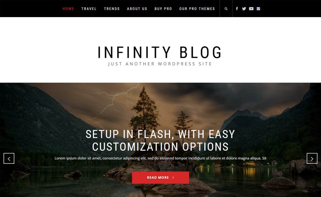 21+ Best Free WordPress Themes May 2018 infinity blog - 21+ Best Free WordPress Themes May 2018